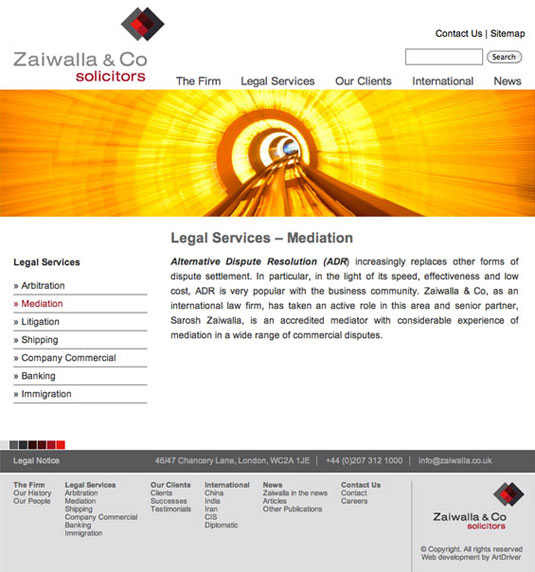 Law firm web development project