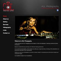 Photography web design project