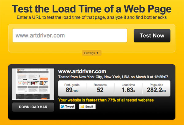 Tools to Test Your Website Loading Speed and Server Uptime